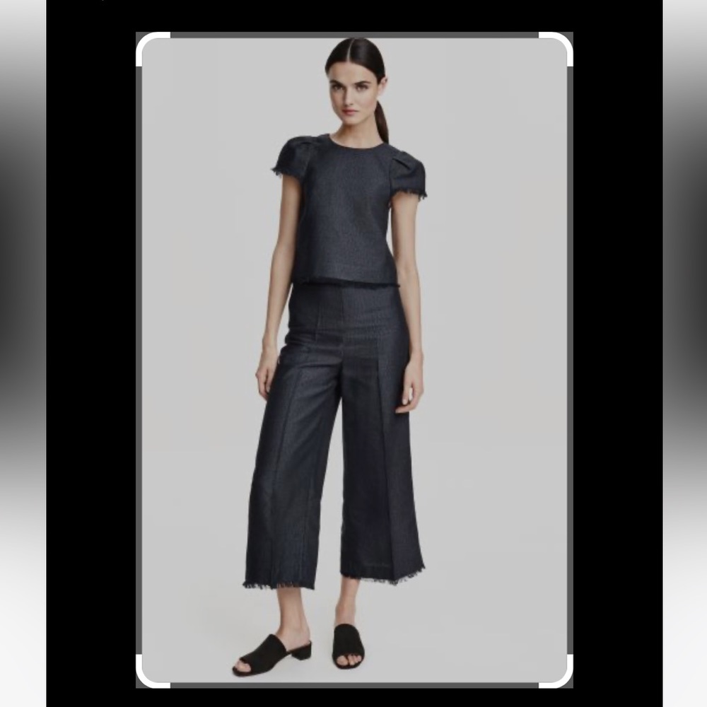 H&M linen high waisted pants cropped - Picture 2 of 13